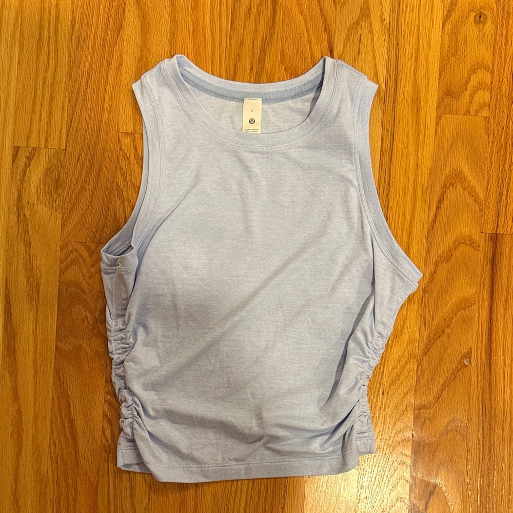 Lululemon Athletica Light Blue Ruched Tank Top